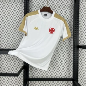 Camiseta de aficionado blanco y dorado del Vasco da Gama 2025/26