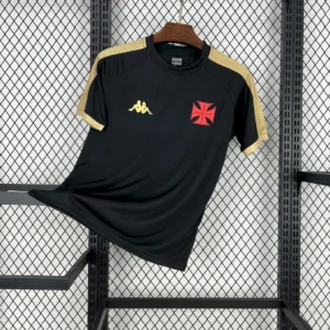 Camiseta de aficionado del Vasco da Gama 2025/26, color negro y dorado