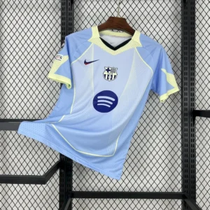 Camiseta azul edición especial del Barcelona 2025/26 con Champions League