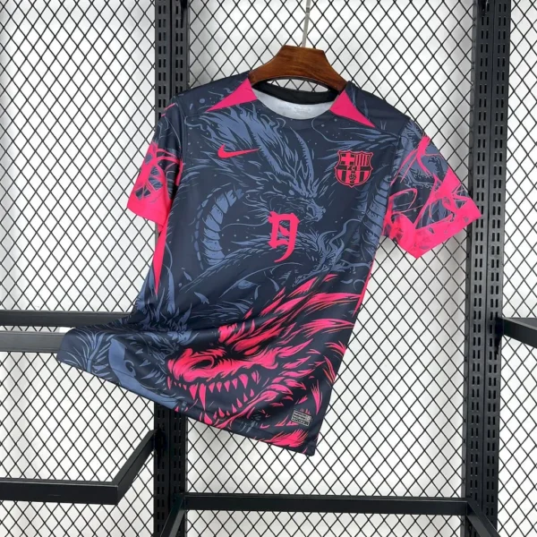 Camiseta Barcelona 2025/26 edición Dragón Negro Rojo