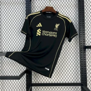 Liverpool 2025/26 Edición Negra Oro Camiseta