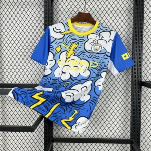 Manchester City 2025/26 Versión conceptual Camiseta azul y blanca