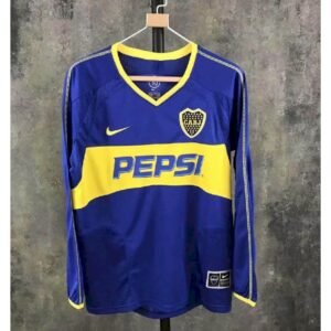 Camiseta retro de manga larga de local de Boca Juniors 2003/04