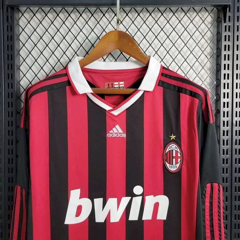 Camiseta retro de manga larga de local del AC Milan 2009/10 - Image 3