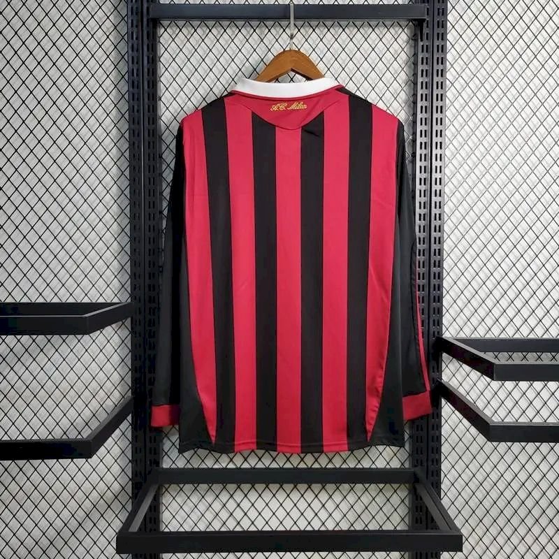 Camiseta retro de manga larga de local del AC Milan 2009/10 - Image 7