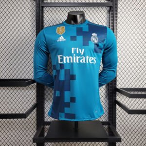 Camiseta retro de manga larga de la tercera equipacion del Real Madrid 2017/18