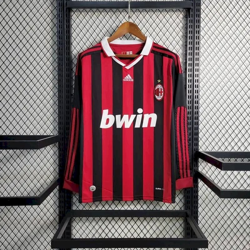 Camiseta retro de manga larga de local del AC Milan 2009/10