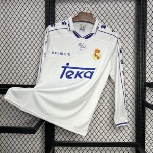 Camiseta retro de manga larga de local del Real Madrid 1994/96