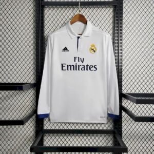 Camiseta retro de manga larga de local del Real Madrid 2016/17