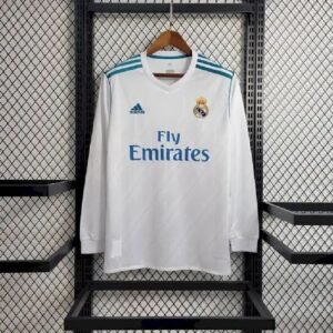 Camiseta retro de manga larga de local del Real Madrid 2017/18
