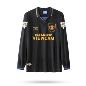 Camiseta retro de manga larga de visitante del Manchester United 1993/95