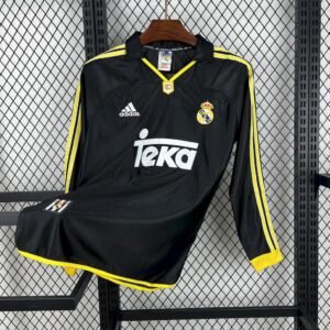 Camiseta retro de manga larga de visitante de Real Madrid 1998/00