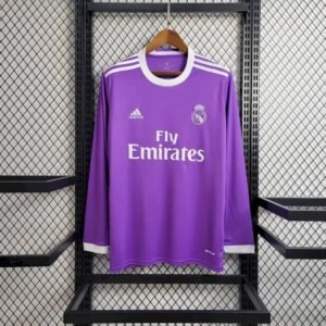 Camiseta retro de manga larga de visitante del Real Madrid 2016/17
