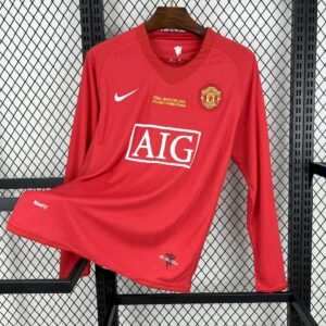 Camiseta retro de manga larga del Manchester United 2007/08 (UCL)
