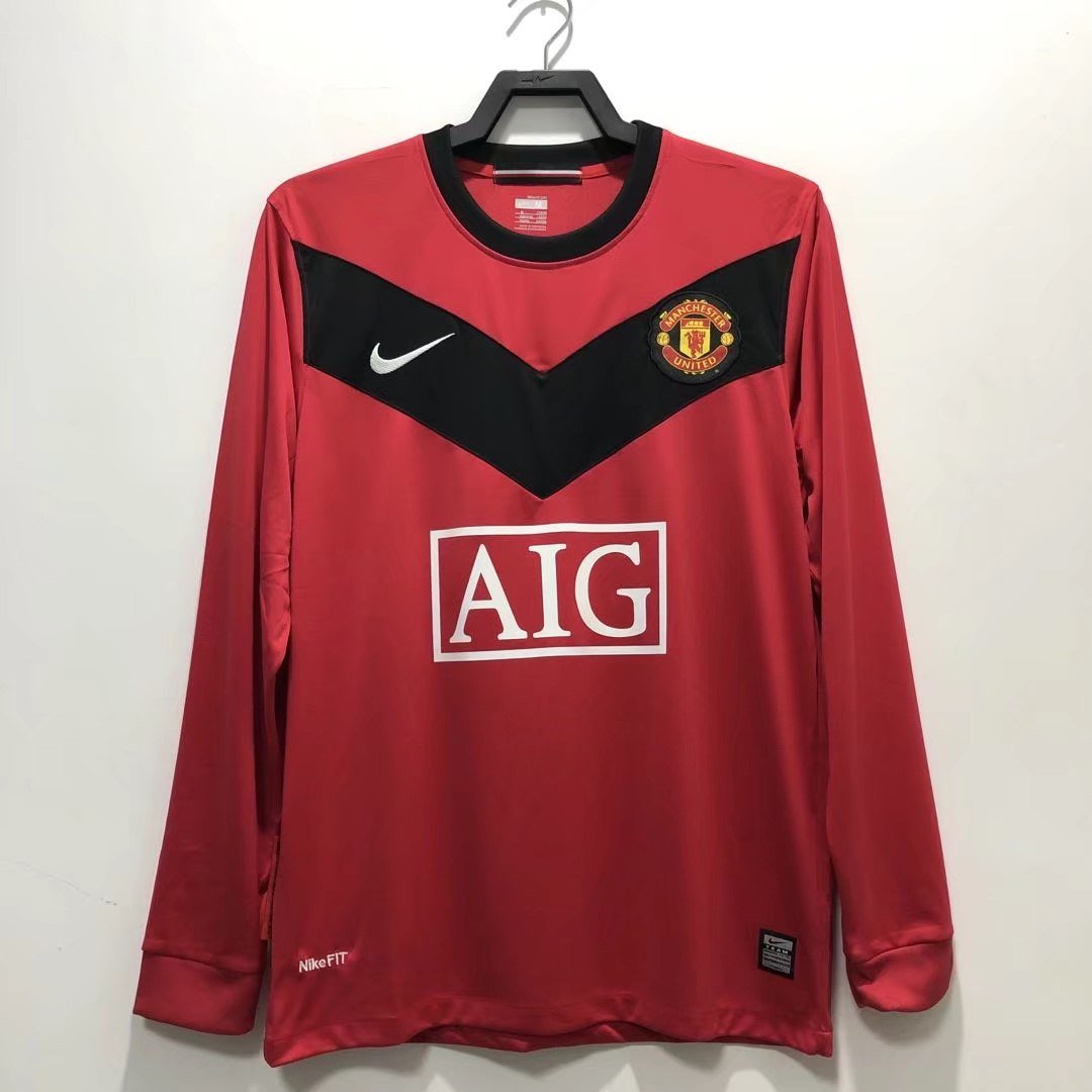 Camiseta retro de manga larga del Manchester United 2009/10