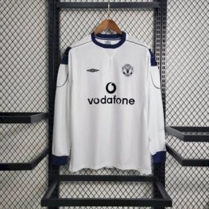 Camiseta retro de visitante de manga larga del Manchester United 2000/01