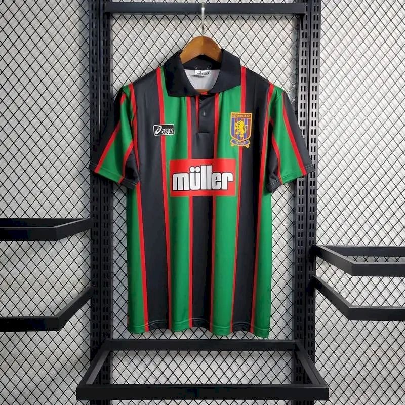 Camiseta retro de visitante del Aston Villa 1993/95