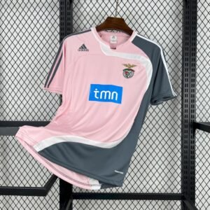 Camiseta retro de visitante del Benfica 2007/08 con patrocinador