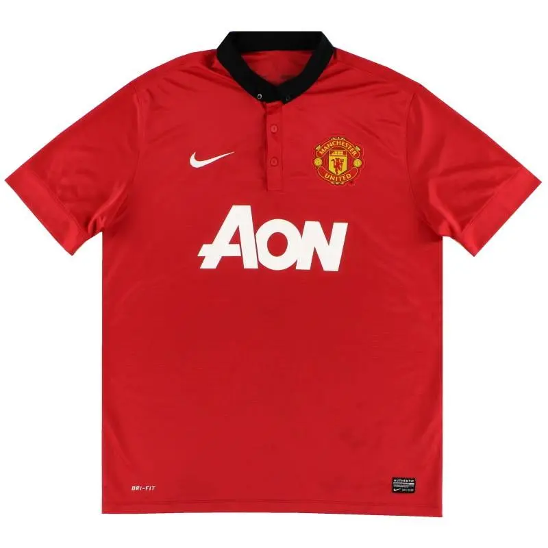Camiseta retro local del Manchester United 2013/14