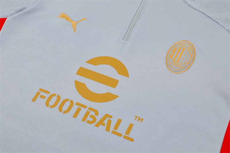 Sudadera y pantalón unisex AC Milan 2024/25 con media cremallera para adulto 140012 - Image 4