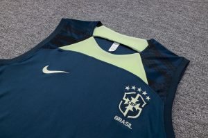 Camiseta sin mangas y pantalon corto unisex Brasil 2023/24 para adultos 8154 - Image 3