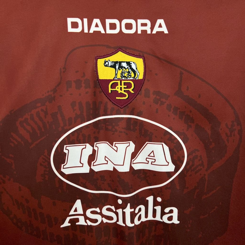 Camiseta retro de local de la AS Roma 1997/98 - Image 5