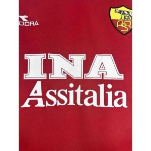 Camiseta retro de manga larga de local de la AS Roma 1998/99 - Image 3