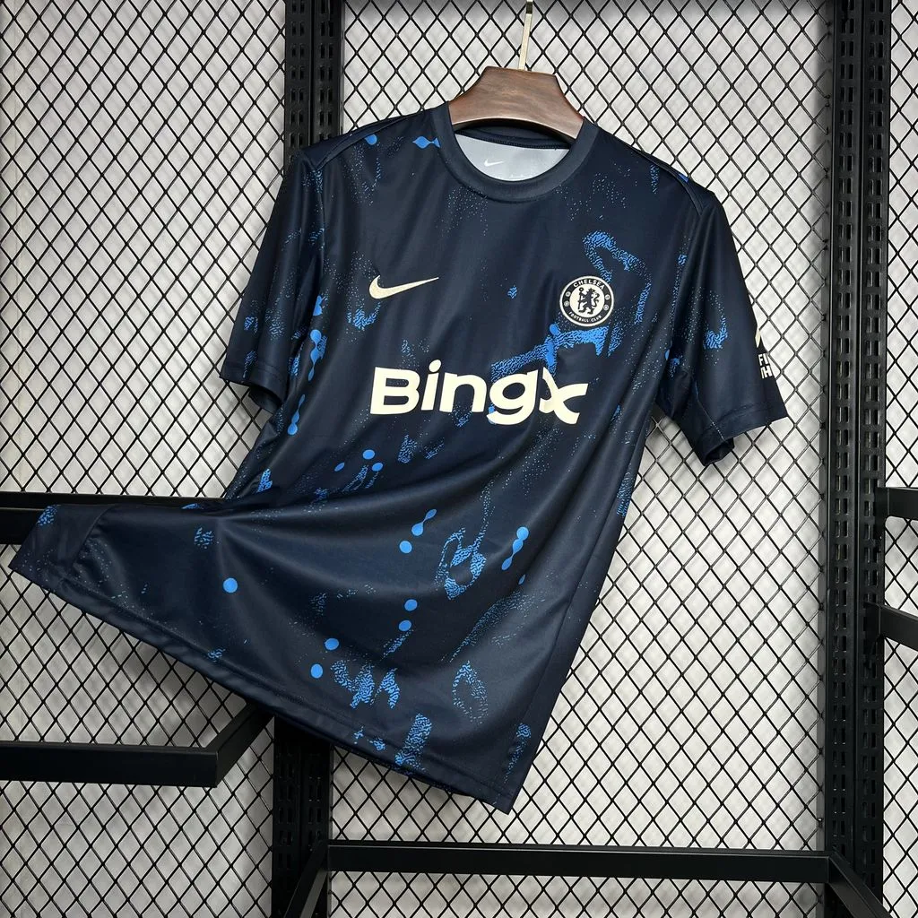 Camiseta de entrenamiento prepartido azul oscuro del Chelsea 2024/25