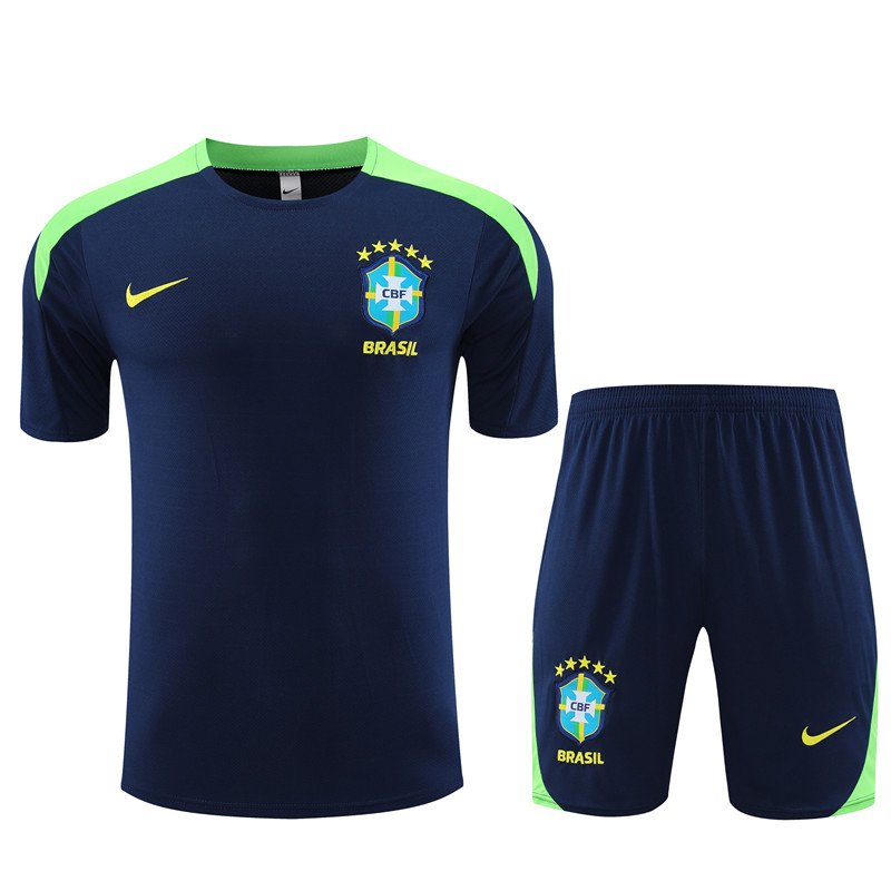 Camiseta de entrenamiento unisex de Brasil 2024/25 para adultos pantalon corto 140011