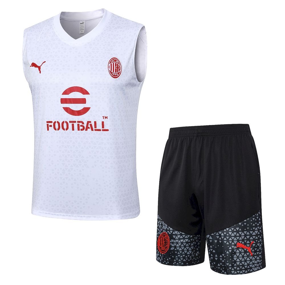 Camiseta de tirantes y pantalon corto unisex del AC Milan 2023/24 para adultos 8155