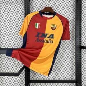 Camiseta retro de local de la AS Roma 2001/02