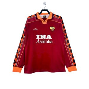 Camiseta retro de manga larga de local de la AS Roma 1998/99