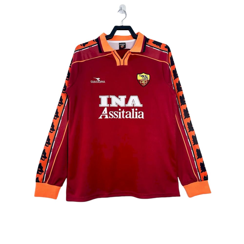 Camiseta retro de manga larga de local de la AS Roma 1998/99
