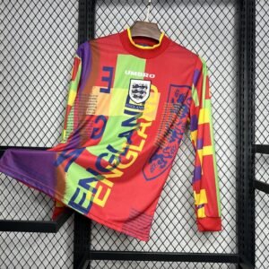 Camiseta retro de manga larga de portero de Inglaterra 1995/96