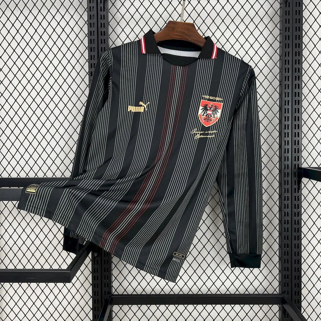 Camiseta retro de manga larga del 50 o aniversario de Austria 2024/25