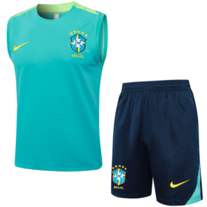 Camiseta sin mangas y pantalón corto para adultos Brasil 2024/25 815
