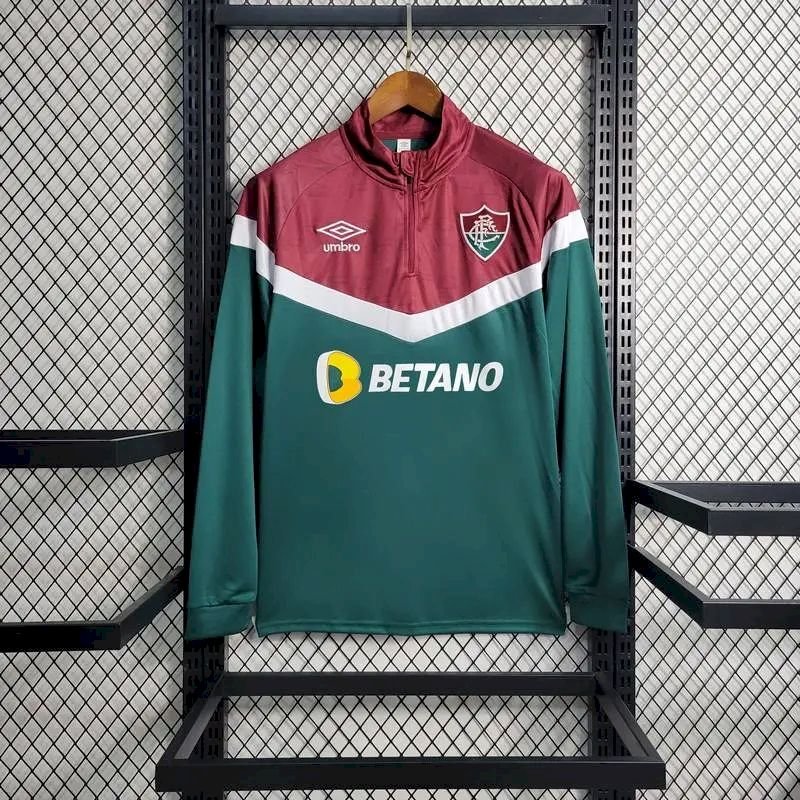 Camiseta unisex de manga larga de prepartido Fluminense 2023/24 para hombre
