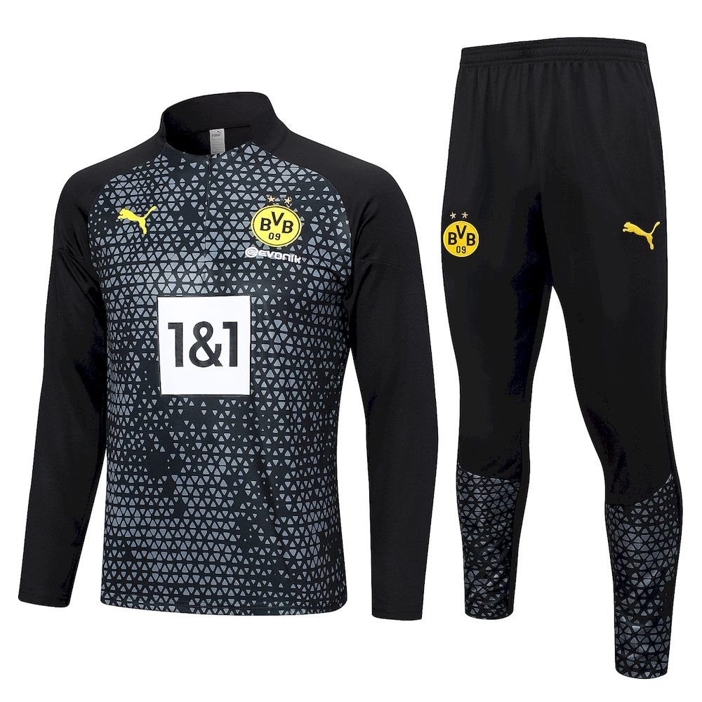 Conjunto unisex Borussia Dortmund 2023/24 de media cremallera sueter y pantalon 81578