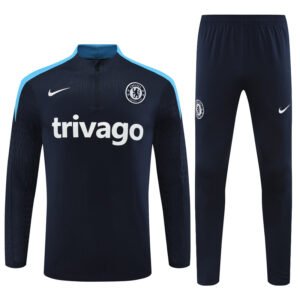 Conjunto unisex Chelsea 2024/25 de jersey y pantalón con media cremallera para adulto 1400176