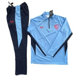 Conjunto unisex Sevilla FC 2024/25 con media cremallera y pantalon talla SL