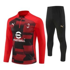 Sudadera y pantalón unisex AC Milan 2024/25 con media cremallera para adulto 140013