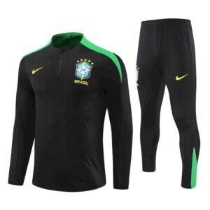 Sudadera y pantalon unisex Brasil 2024/25 para adulto con media cremallera 140011
