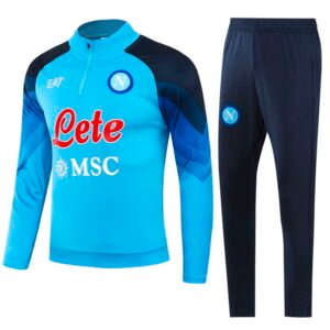Sudadera y pantalon unisex Napoli 2023/24 para ninos con media cremallera 9021