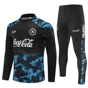 Sudadera y pantalón unisex Napoli 2024/25 con media cremallera para adulto 140016