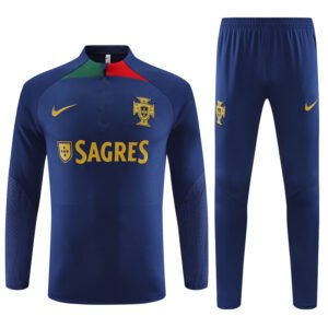 Sudadera y pantalon unisex Portugal 2024/25 con media cremallera para adultos 1400144