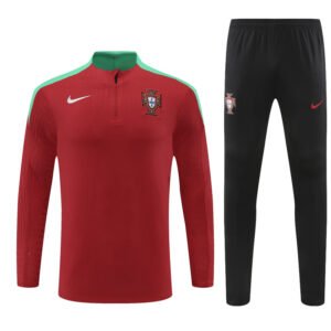 Sudadera y pantalon unisex Portugal 2024/25 con media cremallera para adultos 140016